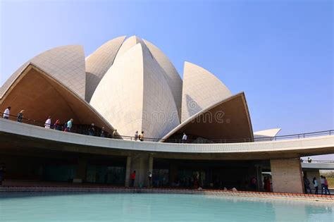 Lotus Temple Located In Delhi India Editorial Stock Photo Image Of