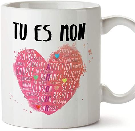 Mugffins Mug Tasse Saint Valentin Je t aime Tu ES Mon Coeur Idées