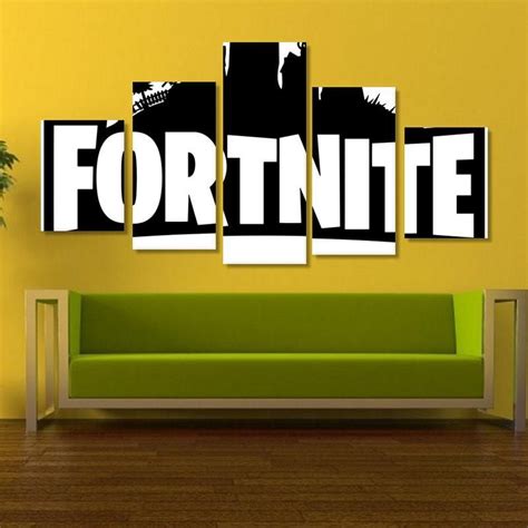 5 Pcs Fortnite Spray Paint On Canvas Wall Art Canvas Wall Art Video