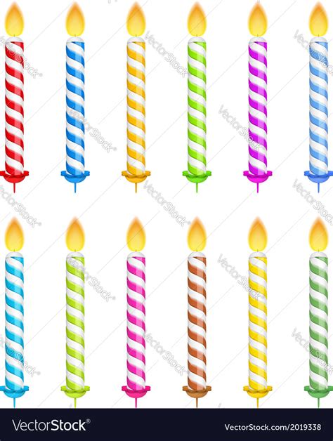 Birthday candles Royalty Free Vector Image - VectorStock