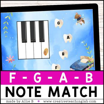 Music Note Identification Match For Beginner Piano Keyboard Geography