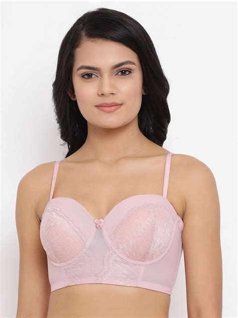 Buy Clovia Floral Lace Full Coverage Lightly Padded Balconette Bra With All Day Comfort Bra