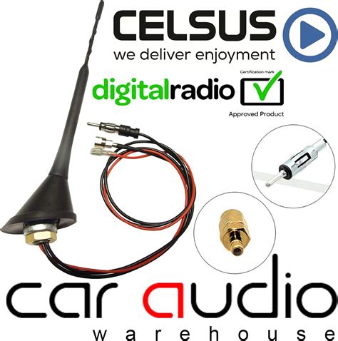 Celsus AN3022DAB Digital Radio DAB AM FM Roof Mount Antenna