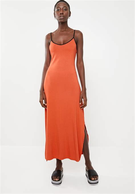 Strap Detail Maxi Dress Orange C Inch Casual Superbalist