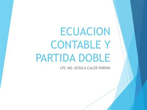 Ecuacion Contable Y Partida Doble Yanet Rios Udocz