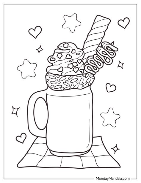 Milkshake Coloring Pages Free Pdf Printables