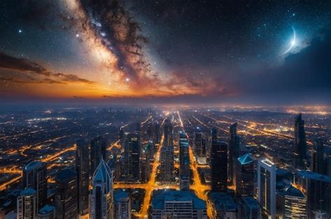 celestial city   sky premium ai generated image