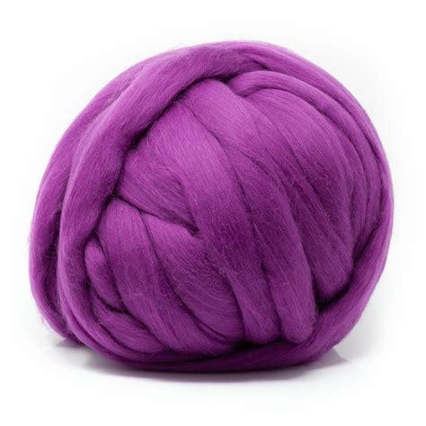 Merino Wool Roving 19 Micron Eggplant Fibrecraft