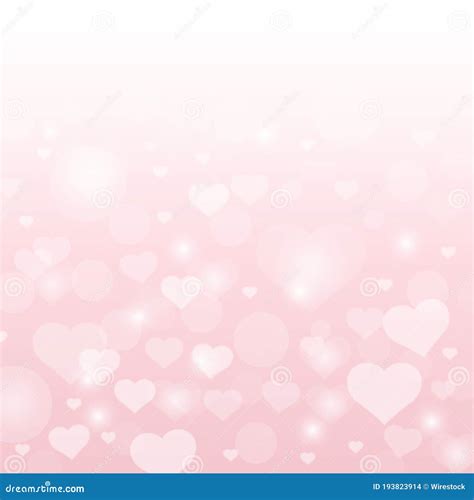 Ilustración De Un Fondo Rosa Pastel Con Corazones Y Luces Stock De Ilustración Ilustración De