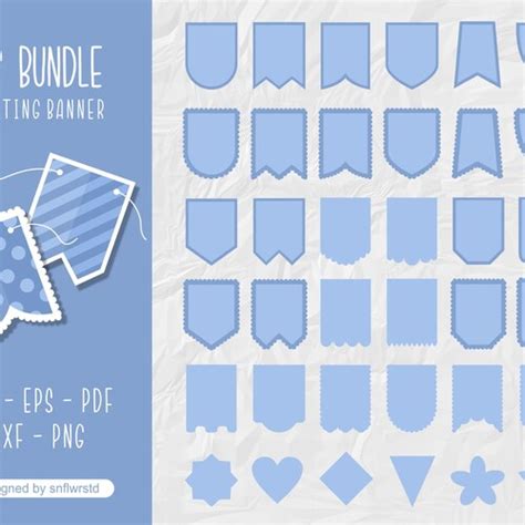 Bunting Banner Svg Banner Bunting Birthday Party Scallop Etsy