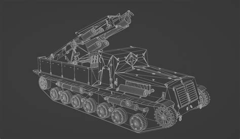 D Model Type Ha To Self Propelled Mortar Vr Ar Low Poly Cgtrader