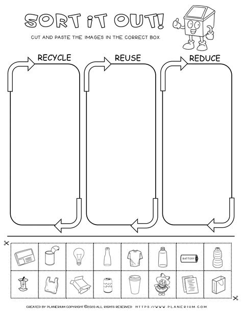 Printable Recycling Sorting Activity Worksheet Printable Templates