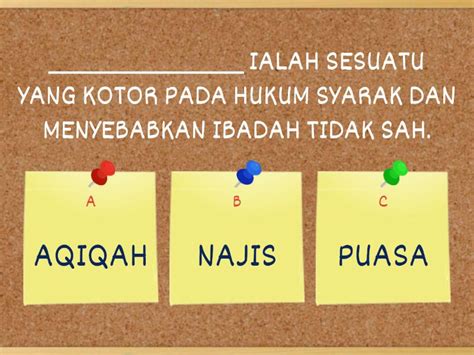 Konsep Bersuci Najis Quiz