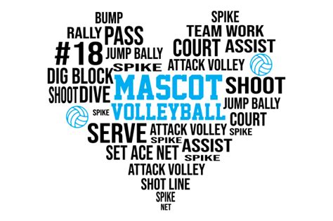 1 Volleyball Word Art Svg Designs And Graphics