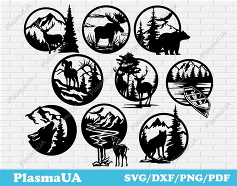 Dxf Decor for Laser Cut, Animals Dxf for Plasma Cut, Home Decor Svg ...