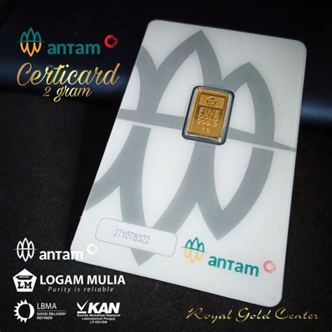 Jual EMAS LOGAM MULIA LM ANTAM CERTICARD REDMARK 2 GRAM Shopee Indonesia