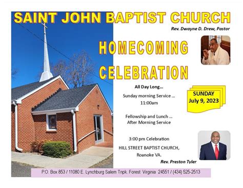 Saint John Baptist Church Homecoming Saint John Baptist Church Forest