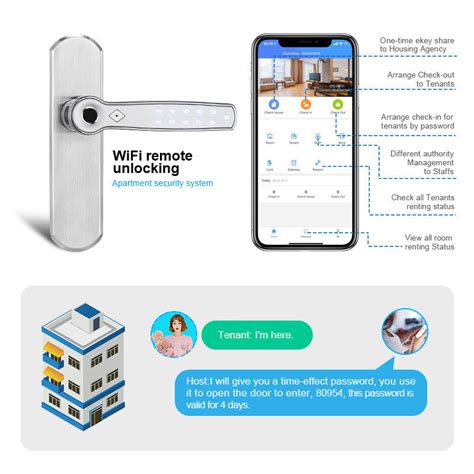 Serrure De Porte En Aluminium De Digital Wifi Tuya D Empreinte Digitale