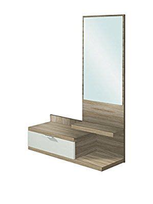 Hallway Furniture Dahila With Mirror And Drawer Set In Gloss White And