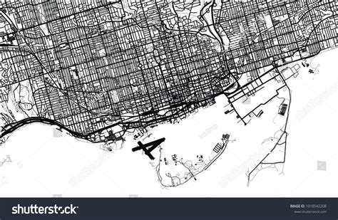 Urban Vector City Map Toronto Canada Stock Vector (Royalty Free ...