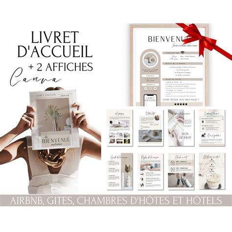 Livret daccueil AIRBNB français 30 pages A4 Template Canva Etsy France