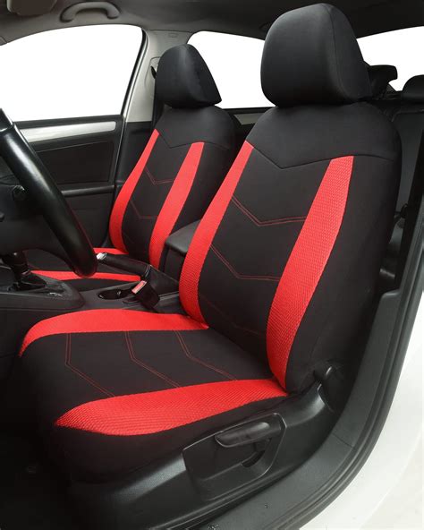 Toyoun Car Seat Covers Red Front Seat Covers For Van Sedan Suv Universal Fit Breathable Seat