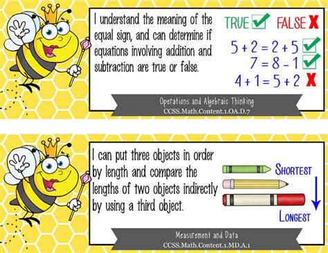 Bees St Grade Common Core Standards I Can Format Posters