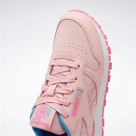 Classic Leather Step N Flash Shoes In Pink Glow Pink Glow Atomic Pink Reebok Official Uk