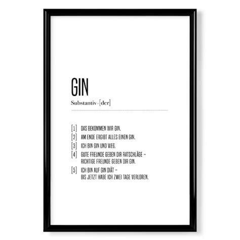 Definition Gin Als Poster Bei ArtboxONE Kaufen