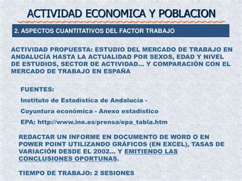 Ppt Actividad Economica Y Poblacion Powerpoint Presentation Free