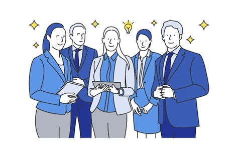 Premium Vector Illustration Of Elegant Business Team That Is