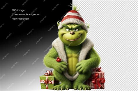 Premium Psd Mischievous Grinch Charm 3d Adult Grinch Character