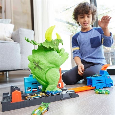 Pista Hot Wheels City Dinossauro Brinquedo Mattel Parcelamento Sem Juros