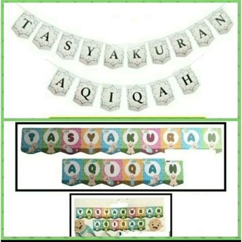 Jual Banner Tasyakuran Aqiqah Bunting Flag Tasyakuran Aqiqah Khitan