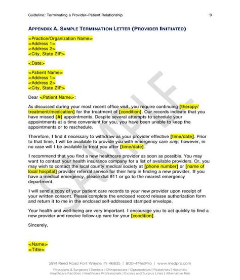 Discharge Patient Termination Letter Example