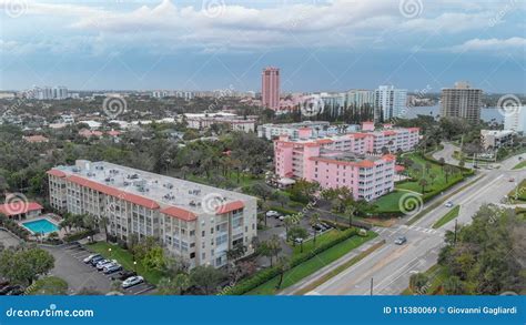 Aerial View of Boca Raton Buildings at Sunset, Florida Stock Image ...