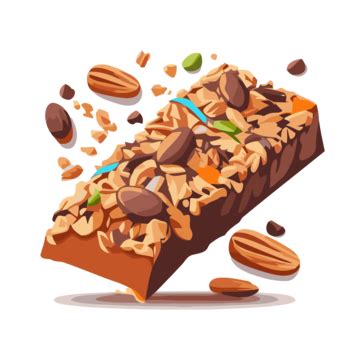 Granola Bars Set Chocolate Energy Snack Vector Chocolate Energy