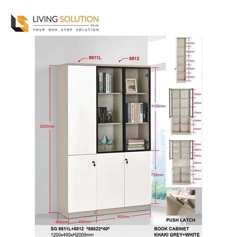 Jax 3 Door Bookshelf Living Solution Pte Ltd