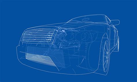 Concept Car Vector Automobile Digital Wireframe Vector Automobile