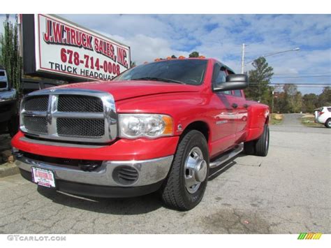 2005 Flame Red Dodge Ram 3500 Slt Quad Cab Dually 87618316 Photo 1