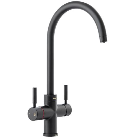 Abode Propure Matt Black 4in1 Boiling Hot Water Swan Spout Kitchen Sink