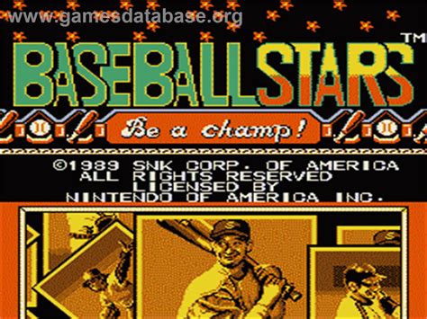 Baseball Stars Nintendo Nes Games Database