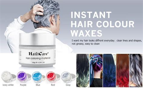 Hailicare Silver Ash Hair Wax 4 23 Oz Professional Silvery Grey Hair Pomades Natural Matte