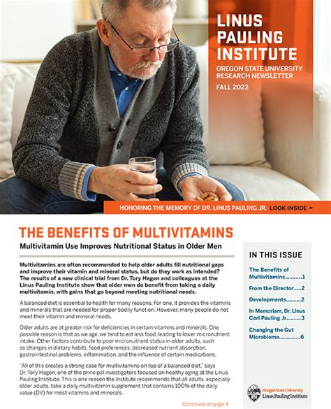 Lpi Research Newsletter And Digital Digests Linus Pauling Institute Oregon State University