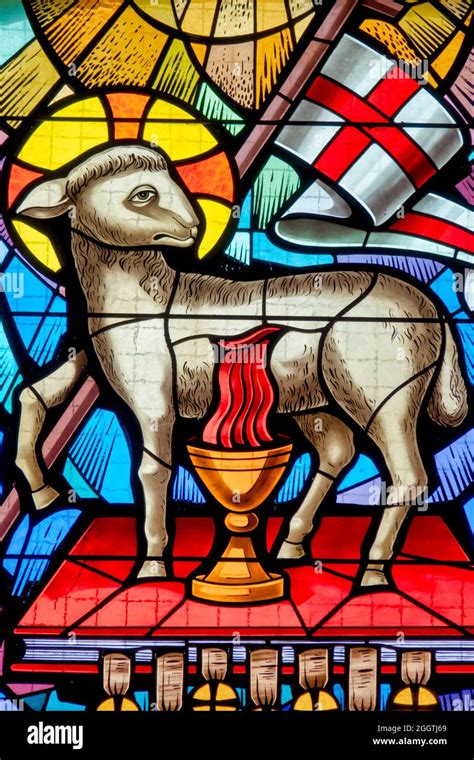 Jesus Lamb Of God Stained Glass