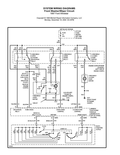 Diagrama Electrico Windstar A C Motor Litros Ford A