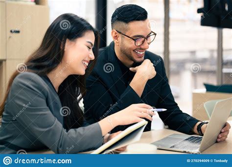 Group Of Business Team Meeting And Brainstorming At Office Stock Image