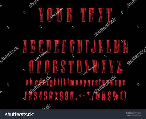 Letter Effect Alphabet Design Keyboard Layout Stock Vector (Royalty ...