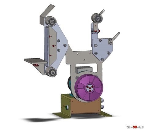 Настольный гриндер для работы с шлифовальными лентами 3d модель SolidWorks