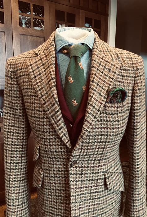 English County Style Tweed Jacket Men Preppy Mens Fashion Older